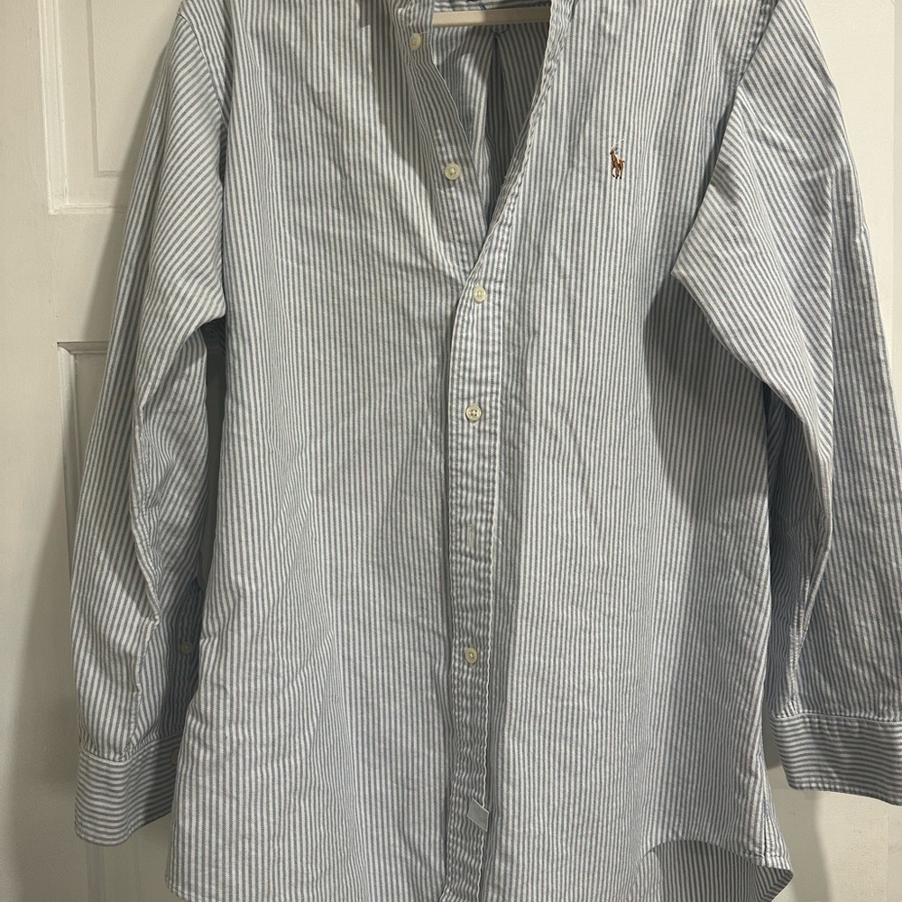 Polo Ralph Lauren Men's Light Blue Striped Shirt